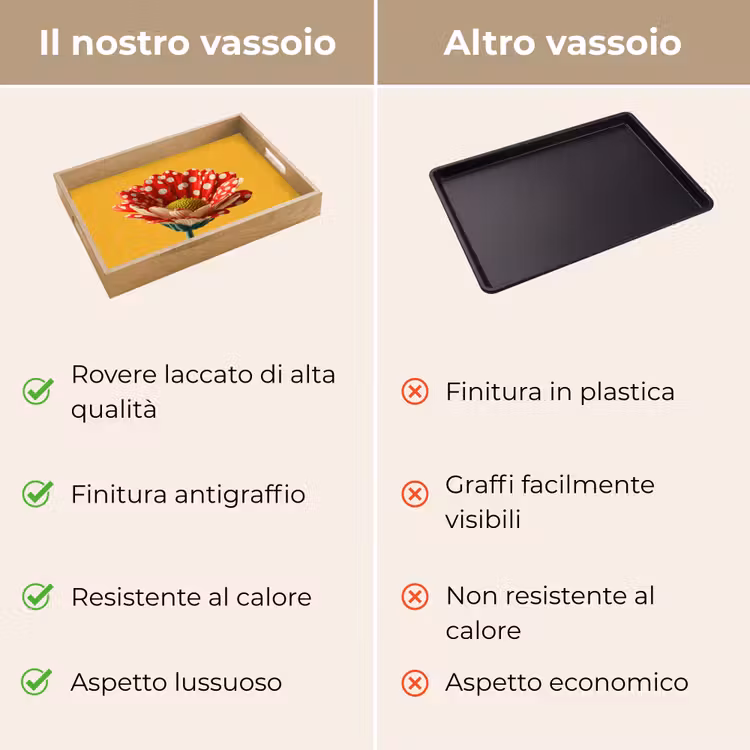 Vassoio - Fiore - Rosso - Puntini — 9