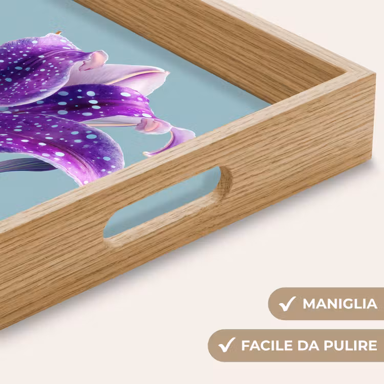 Vassoio - Giglio - Fiore - Viola - Puntini — 8