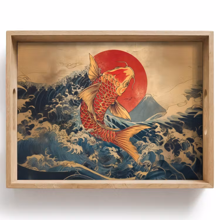 Vassoio - Koi - Mare - Onde - Sole — 1