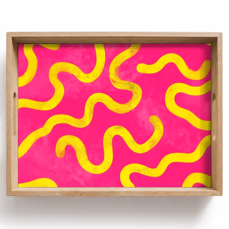 Vassoio - Linea - Giallo - Astratto — 1