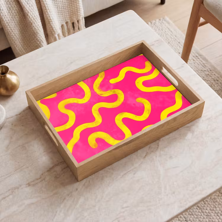 Vassoio - Linea - Giallo - Astratto — 2
