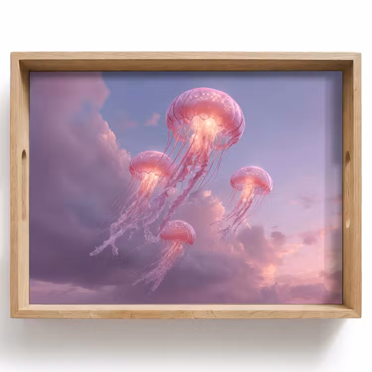 Vassoio - Medusa - Rosa - Nuvole — 1