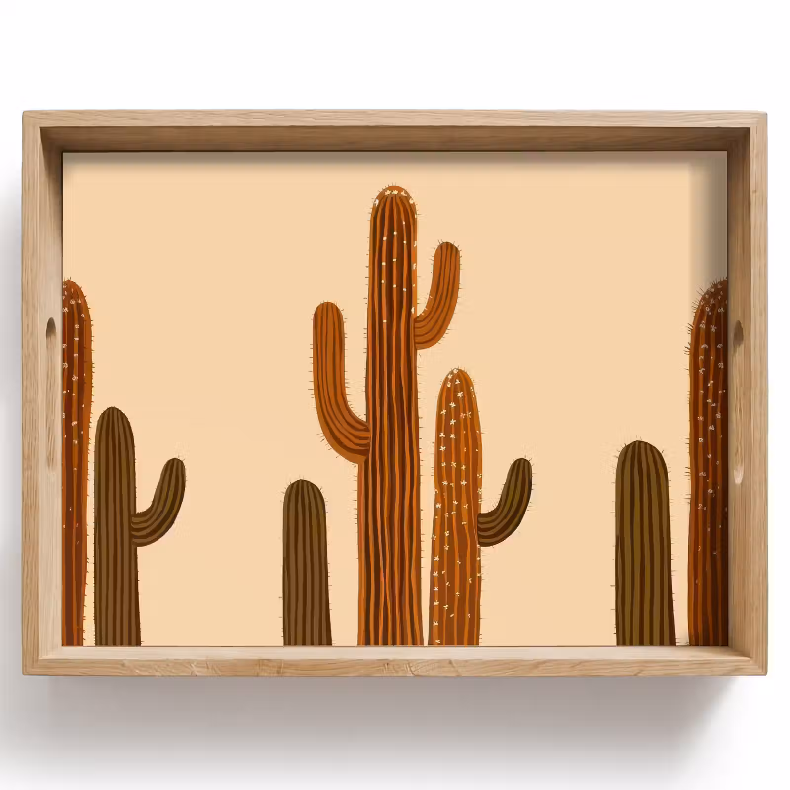 Vassoio - Cactus - Deserto - Sabbia - Marrone — 1