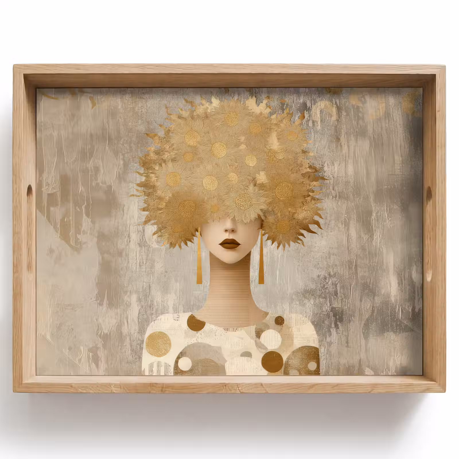 Vassoio - Oro - Ritratto - Donna — 1