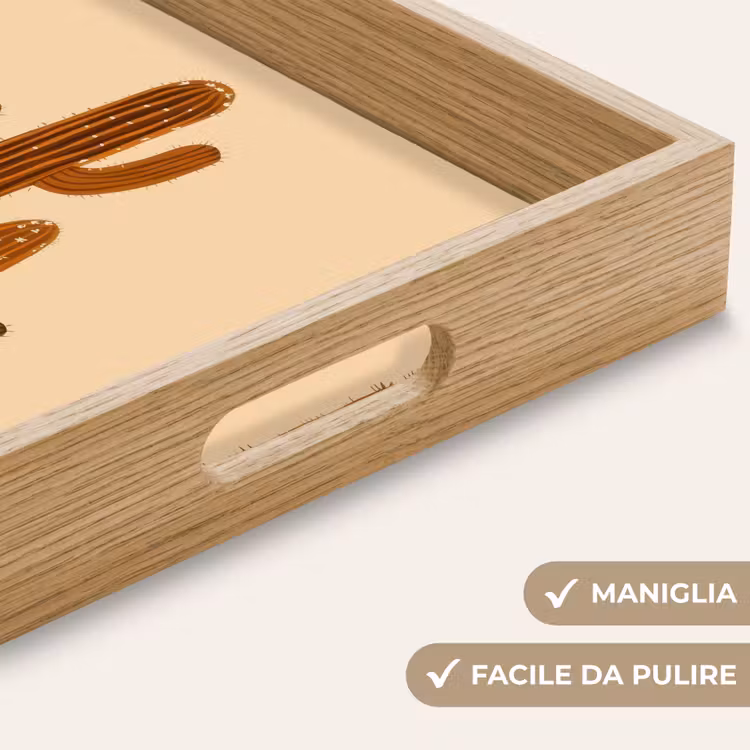 Vassoio - Cactus - Deserto - Sabbia - Marrone — 8