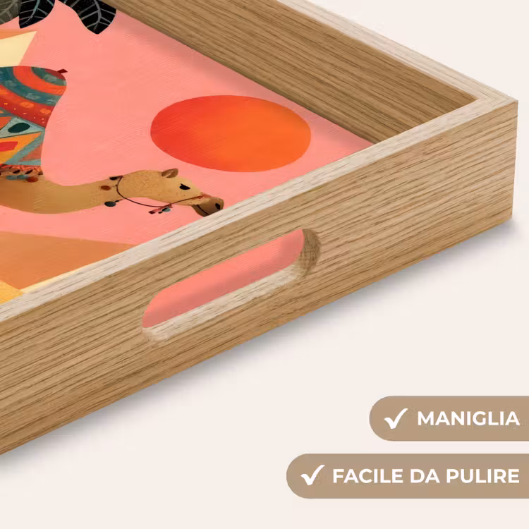 Vassoio - Cammello - Piramidi - Sole rosso — 8