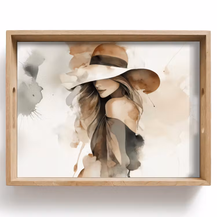 Vassoio - Misterioso - Donna - Seppia — 1