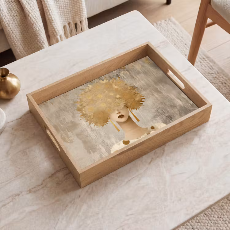 Vassoio - Oro - Ritratto - Donna — 2