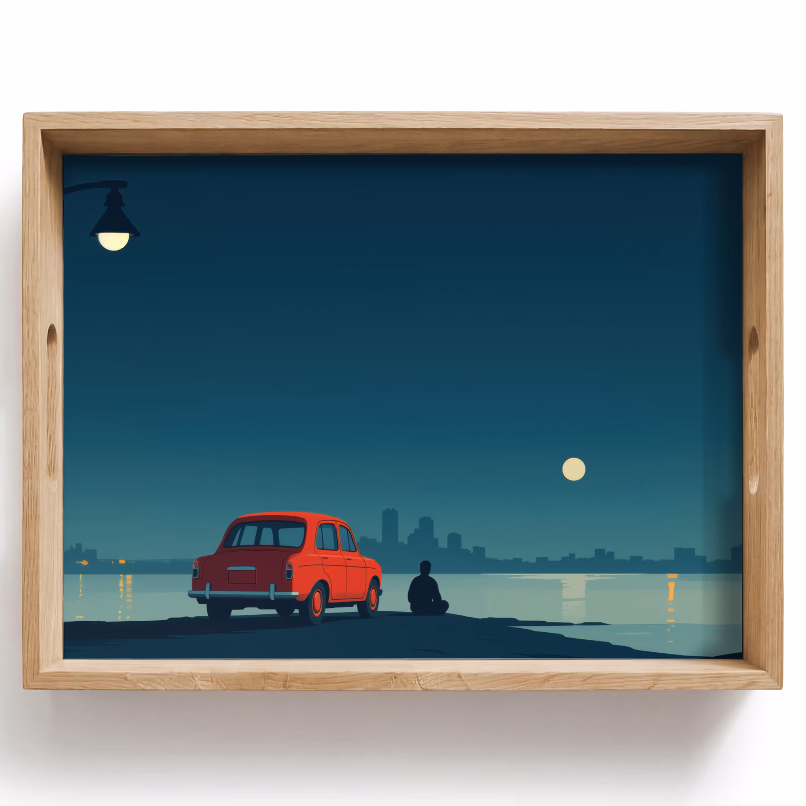 Vassoio - Auto - Luna piena - Sguardo sull'acqua — 1