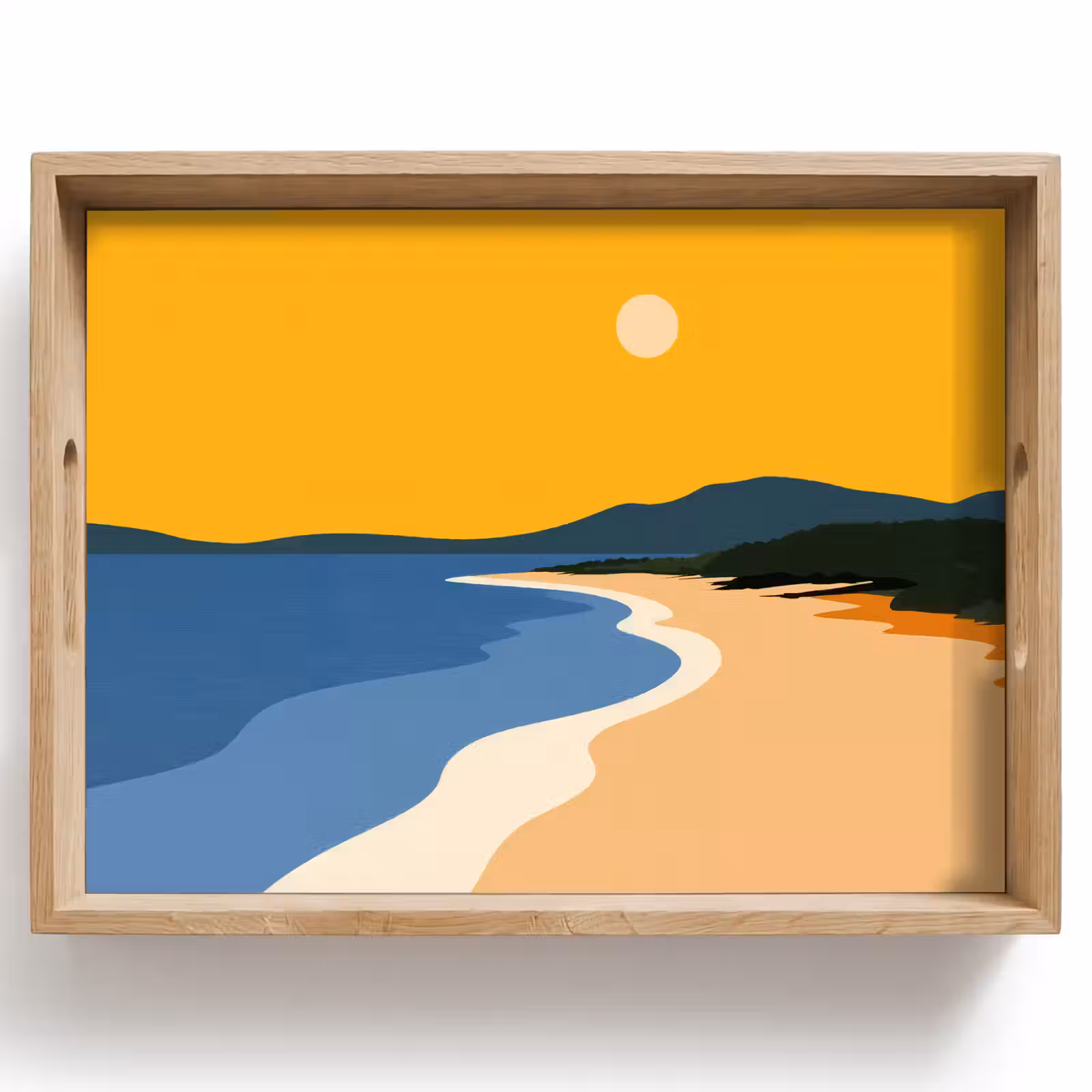 Vassoio - Costa - Cielo arancione - Vegetazione — 1