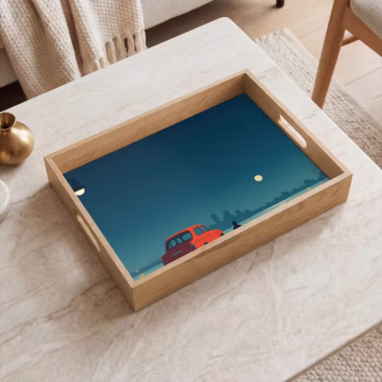 Vassoio - Auto - Luna piena - Sguardo sull'acqua — 2