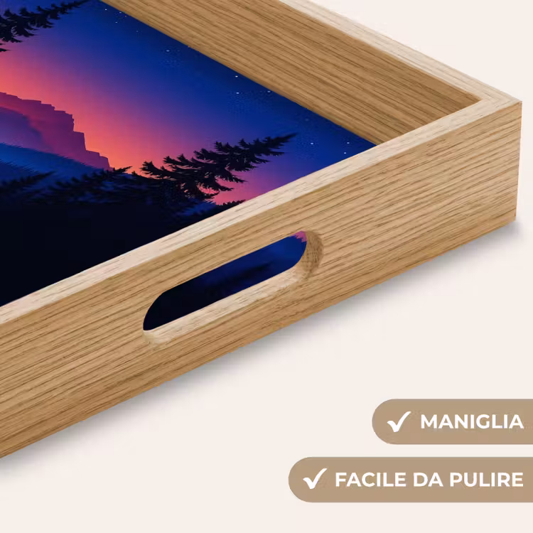 Vassoio - Auto - Pini scuri - Tramonto — 8