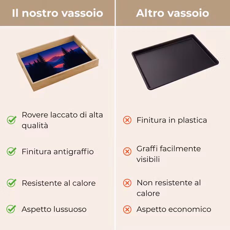 Vassoio - Auto - Pini scuri - Tramonto — 9