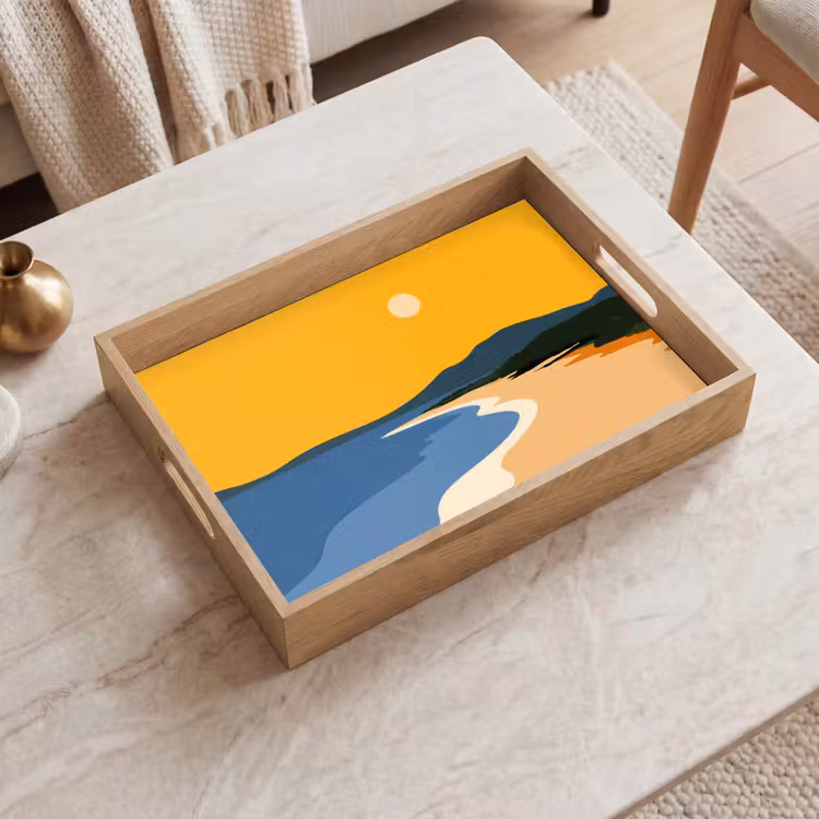 Vassoio - Costa - Cielo arancione - Vegetazione — 2