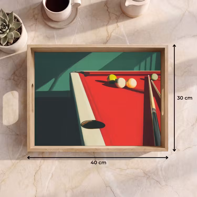 Vassoio - Tavolo da biliardo - Palline - Rosso - Ombra — 7