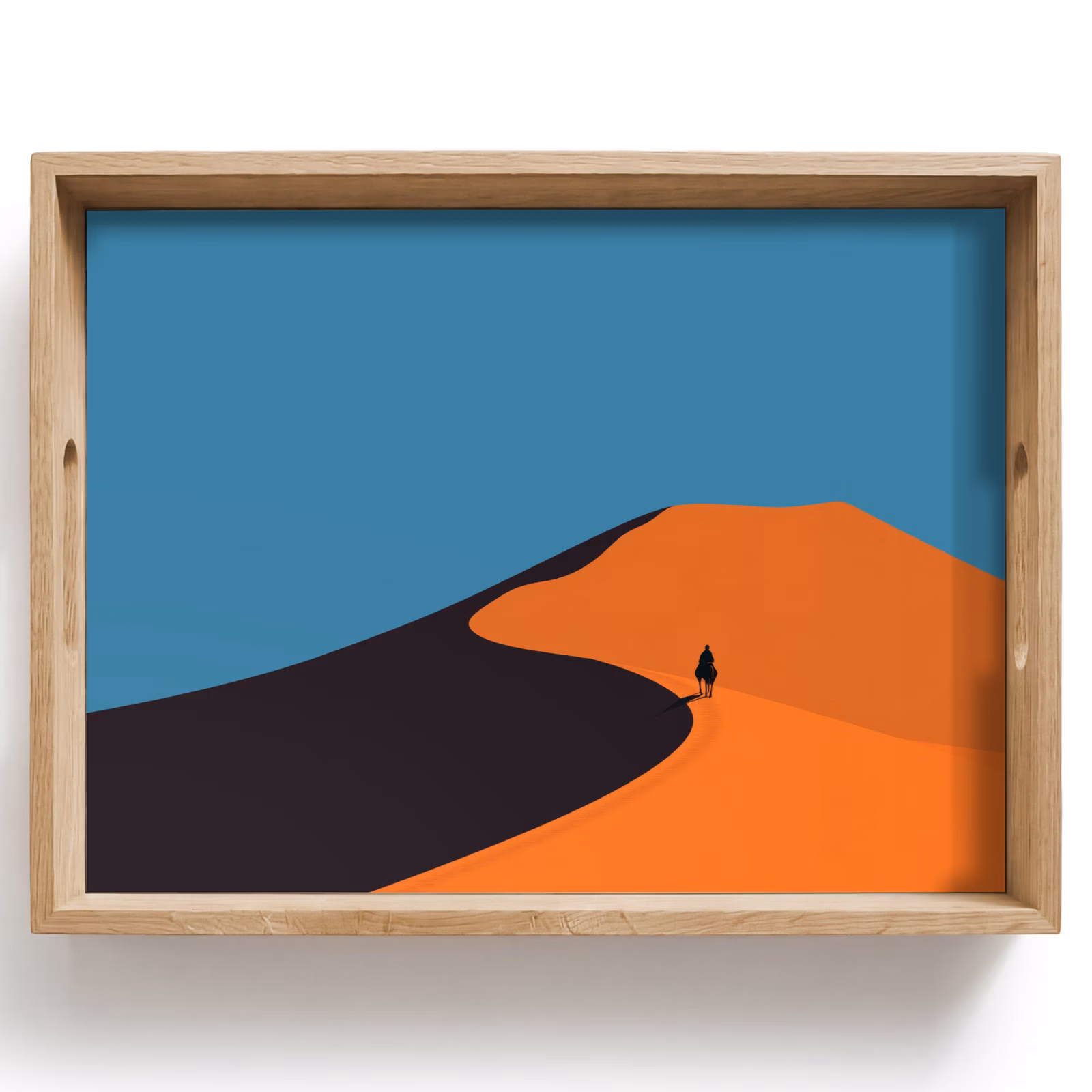 Vassoio - Dune arancioni - Ombra - Cielo vuoto — 1