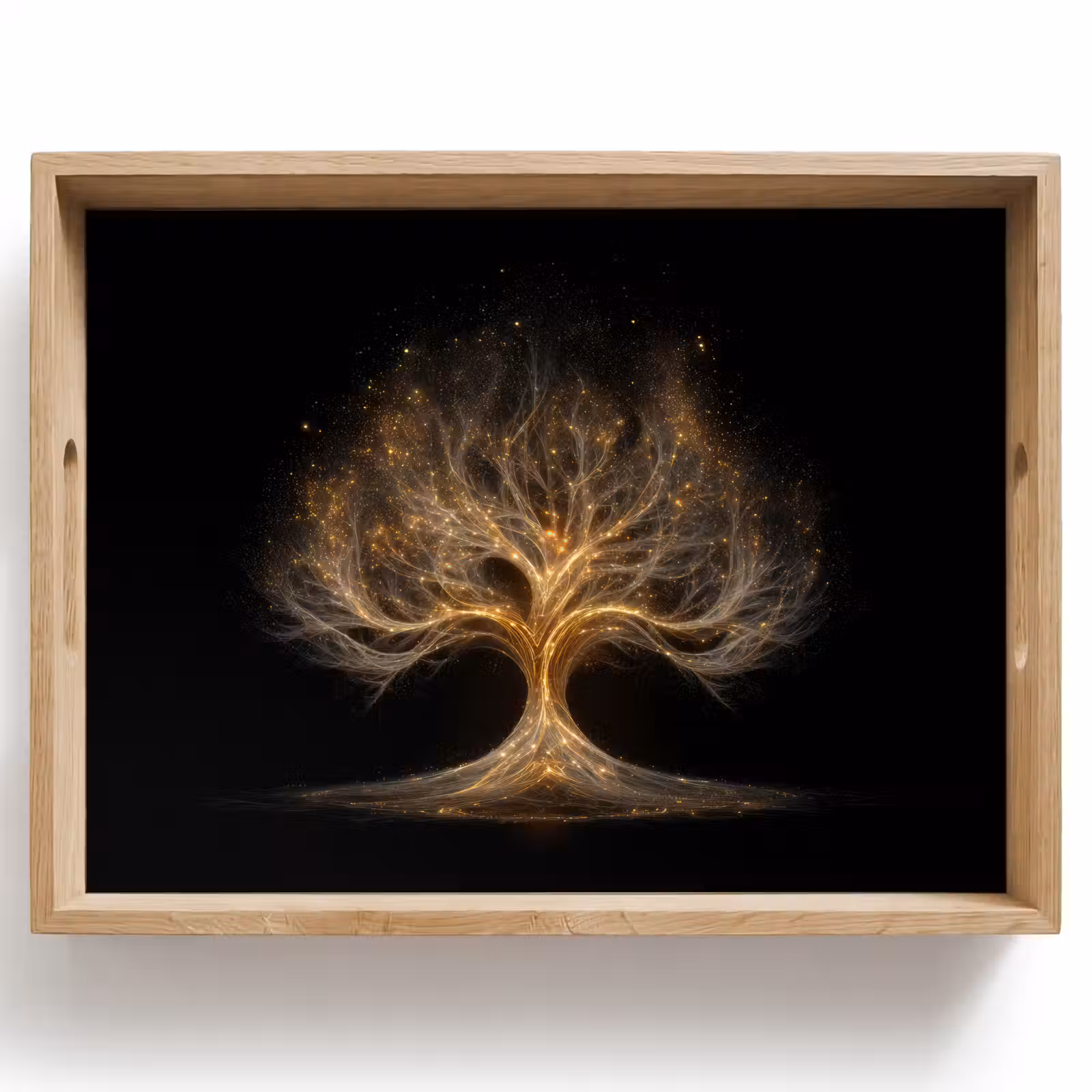 Vassoio - Luci - Albero - Astratto - Nero — 1