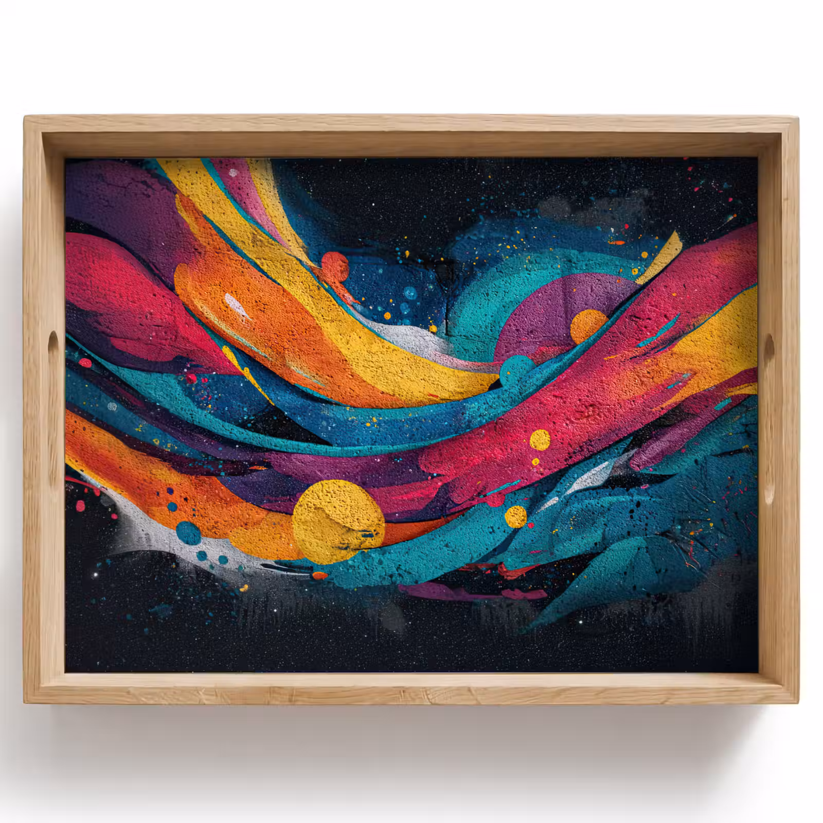 Vassoio - Orbite - Onde - Colorate - Astratte — 1