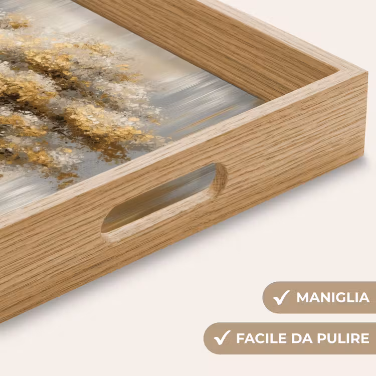 Vassoio - Albero - Foglie - Astratto - Bianco — 8