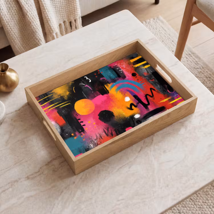 Vassoio - Aree di colore - Forme - Colorate - Astratte — 2