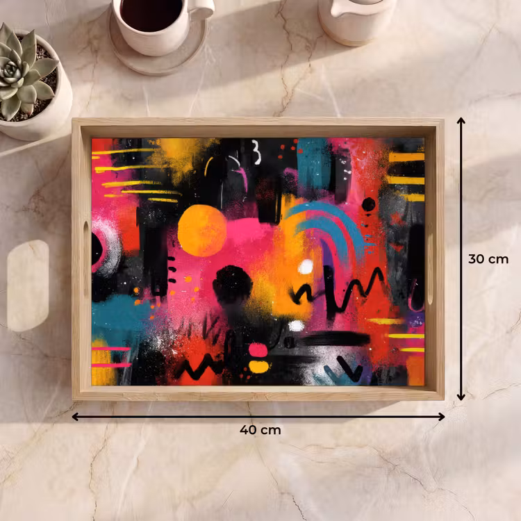 Vassoio - Aree di colore - Forme - Colorate - Astratte — 7