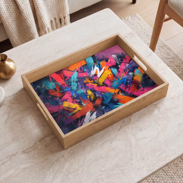 Vassoio - Astratto - Esplosione - Colori al neon — 2
