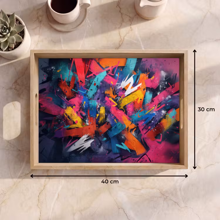 Vassoio - Astratto - Esplosione - Colori al neon — 7