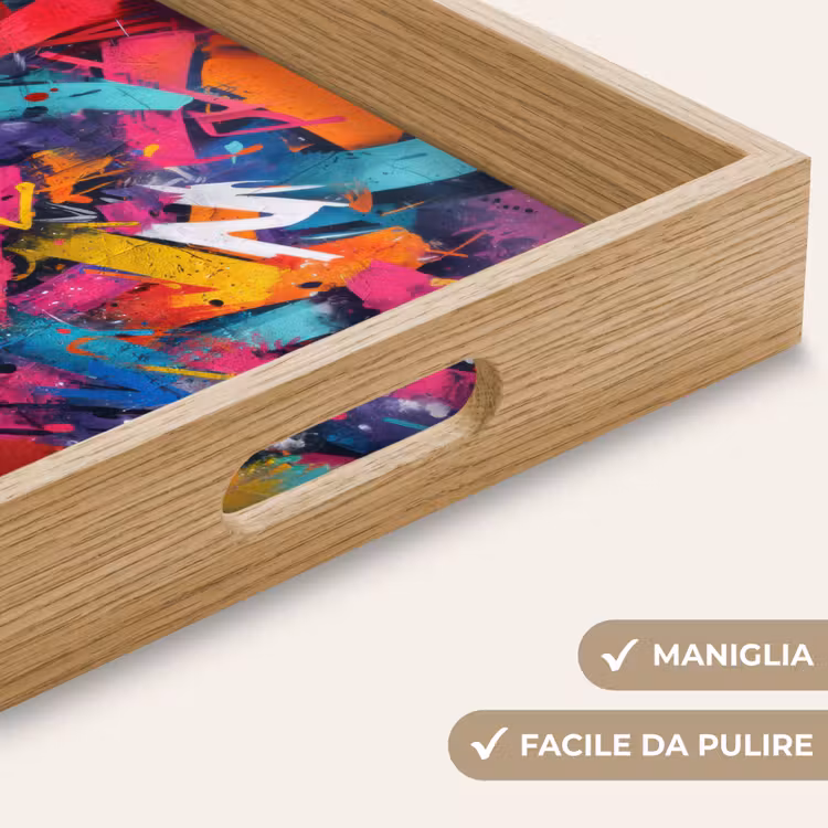 Vassoio - Astratto - Esplosione - Colori al neon — 8
