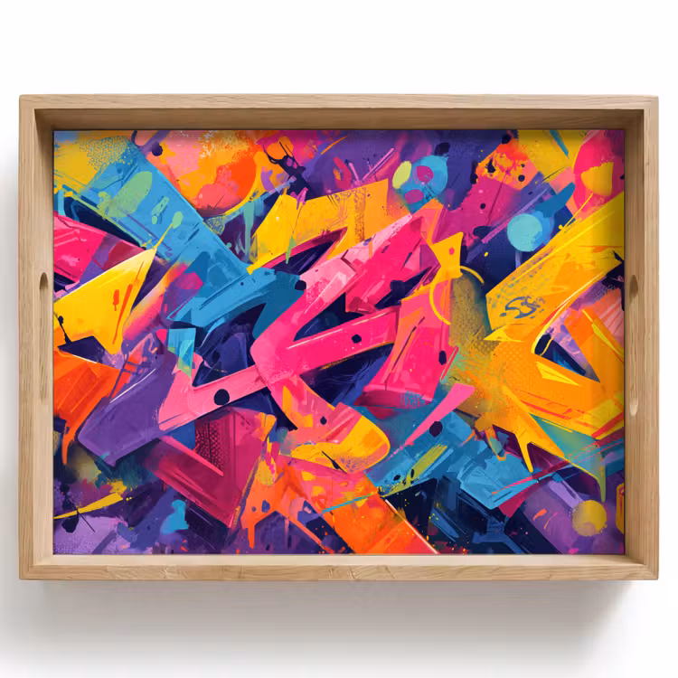 Vassoio - Astratto - Forme - Colorato — 1