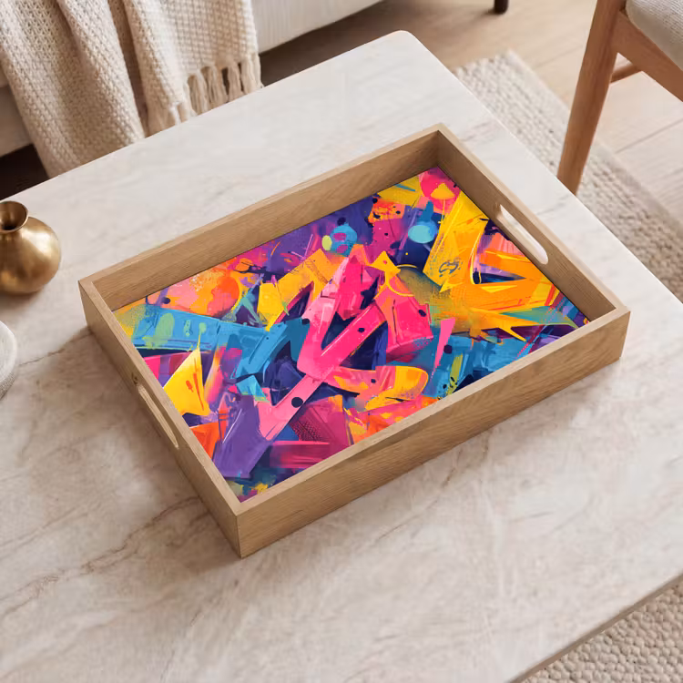 Vassoio - Astratto - Forme - Colorato — 2