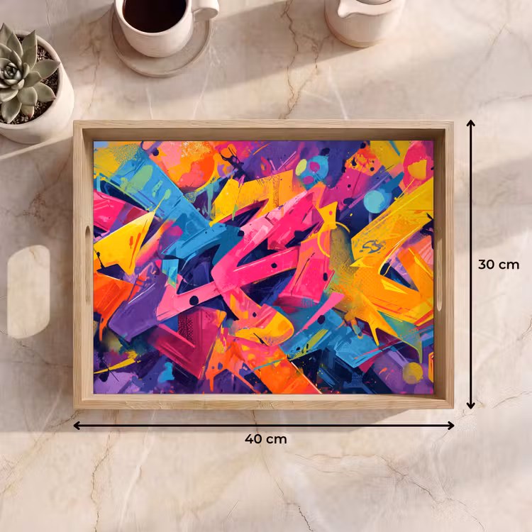 Vassoio - Astratto - Forme - Colorato — 7