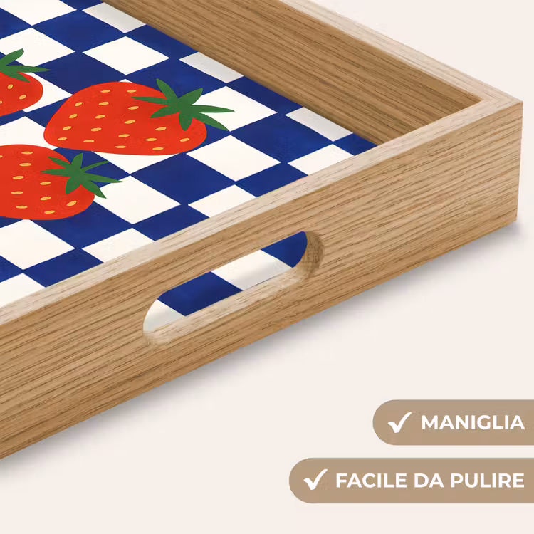 Vassoio - Bloccato - Blu - Fragola — 8