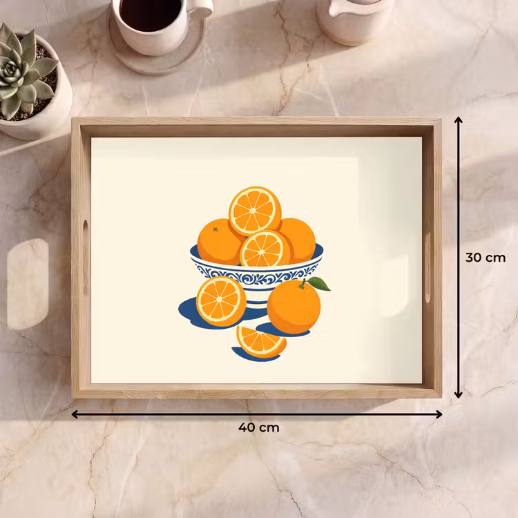 Vassoio - Ciotola - Minimalista - Arancione - Arance — 7