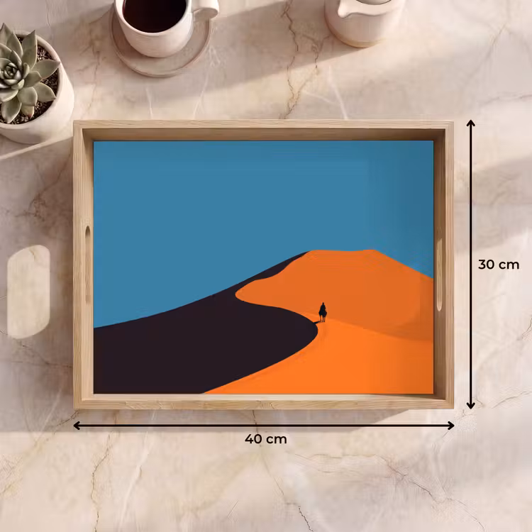 Vassoio - Dune arancioni - Ombra - Cielo vuoto — 7