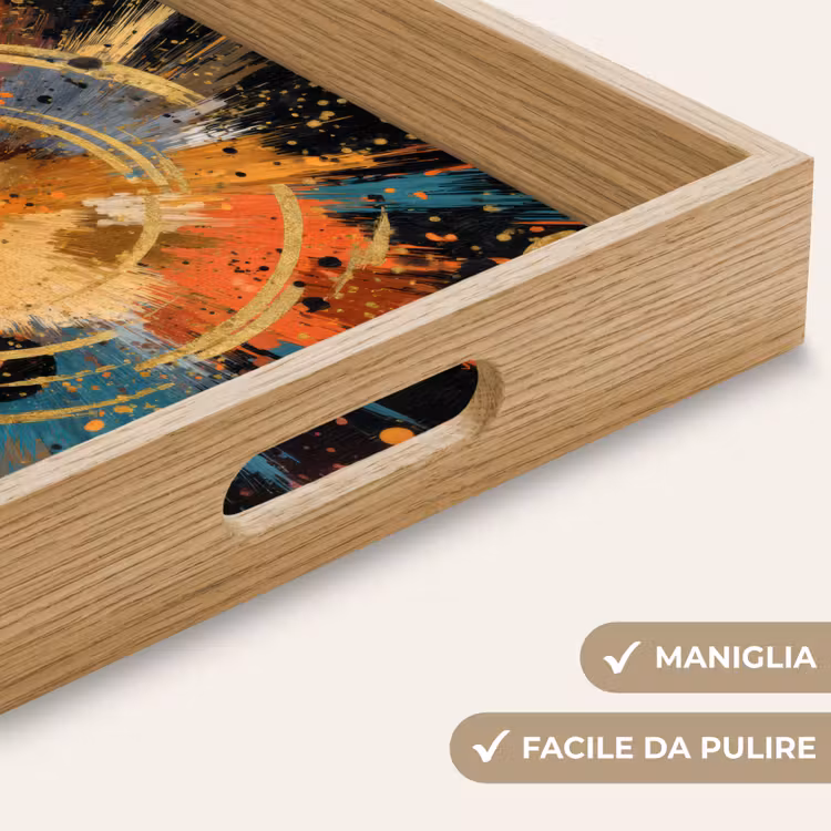 Vassoio - Esplosione - Struttura della vernice - Oro - Astratto — 8