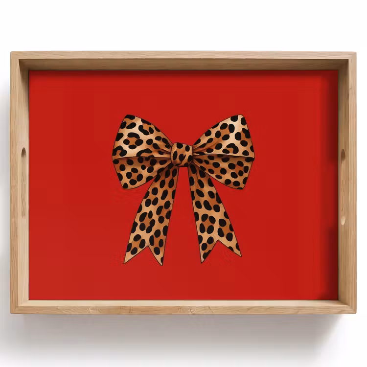 Vassoio - Papillon - Ornato - Pantera - Rosso — 1