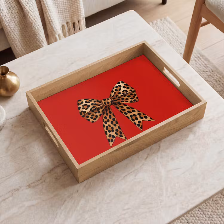 Vassoio - Papillon - Ornato - Pantera - Rosso — 2