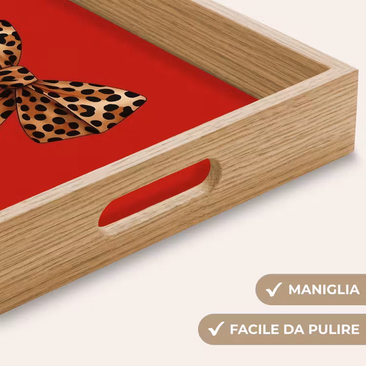 Vassoio - Papillon - Ornato - Pantera - Rosso — 8