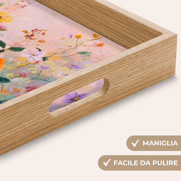 Vassoio - Pittura - Fiori - Astratto - Colorato — 8