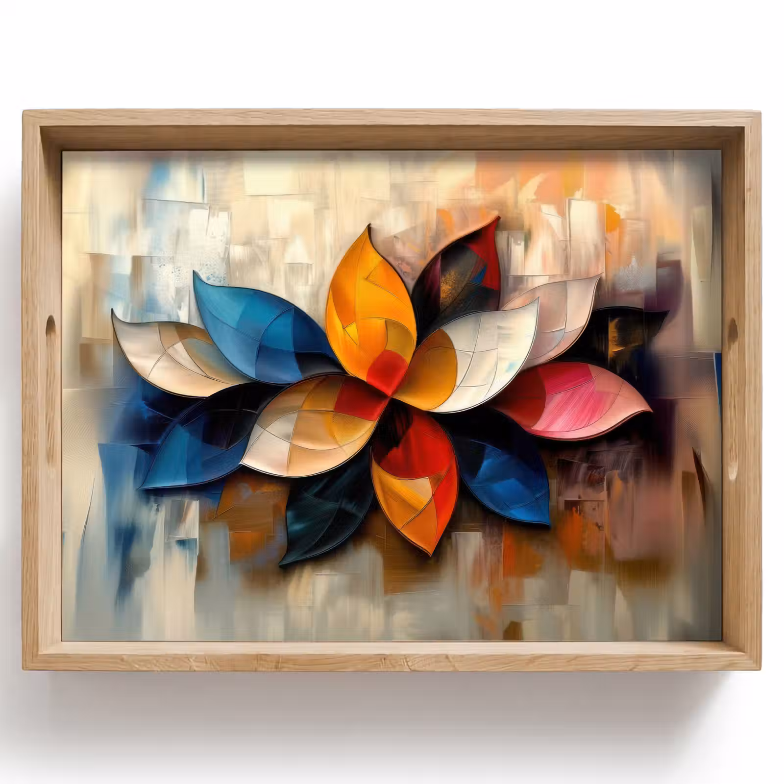 Vassoio - Fiore - Astratto - Colorato - Foglie — 1