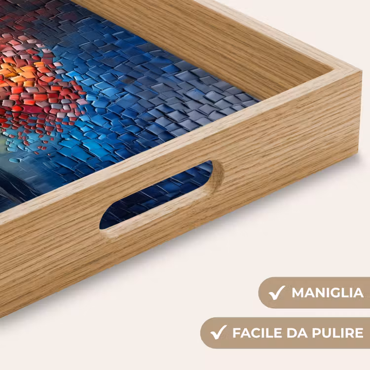 Vassoio - Albero - Blu - Foglie - Scatole — 8