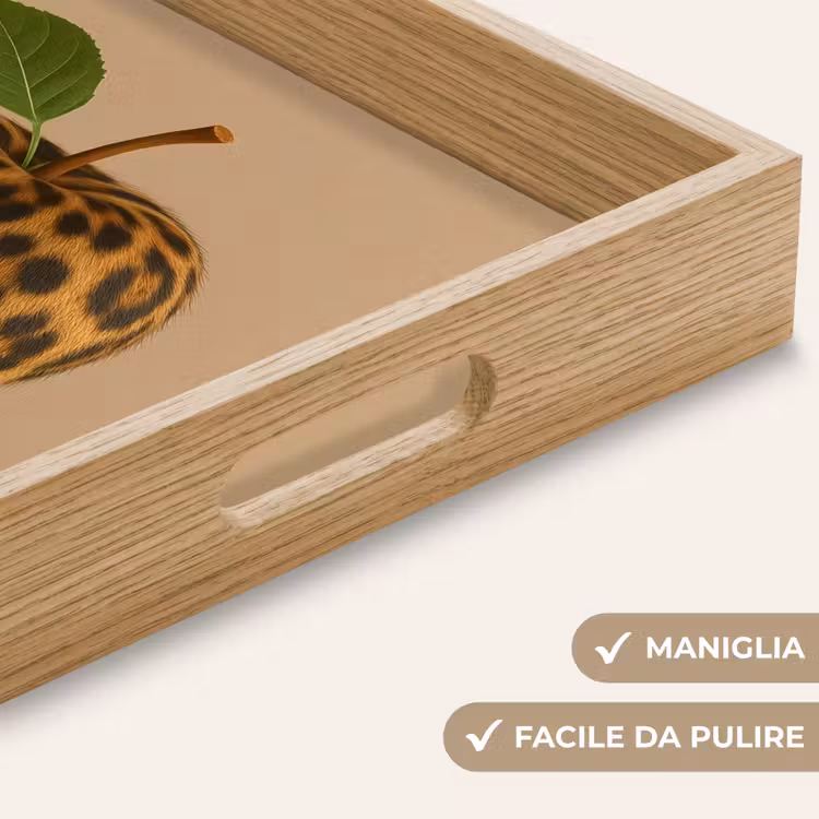 Vassoio - Mela - Pantera - Foglia - Verde — 8