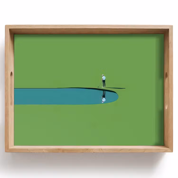 Vassoio - Persona - Onda - Acqua - Blu — 1