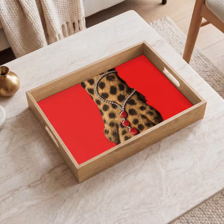 Vassoio - Zampa - Leopardo - Catena - Pietre preziose — 2