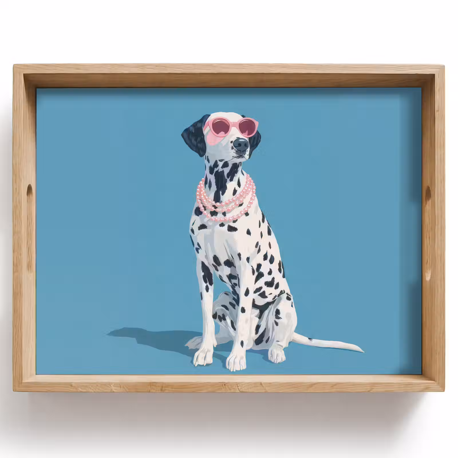 Vassoio - Dalmata - Occhiali da sole - Blu — 1