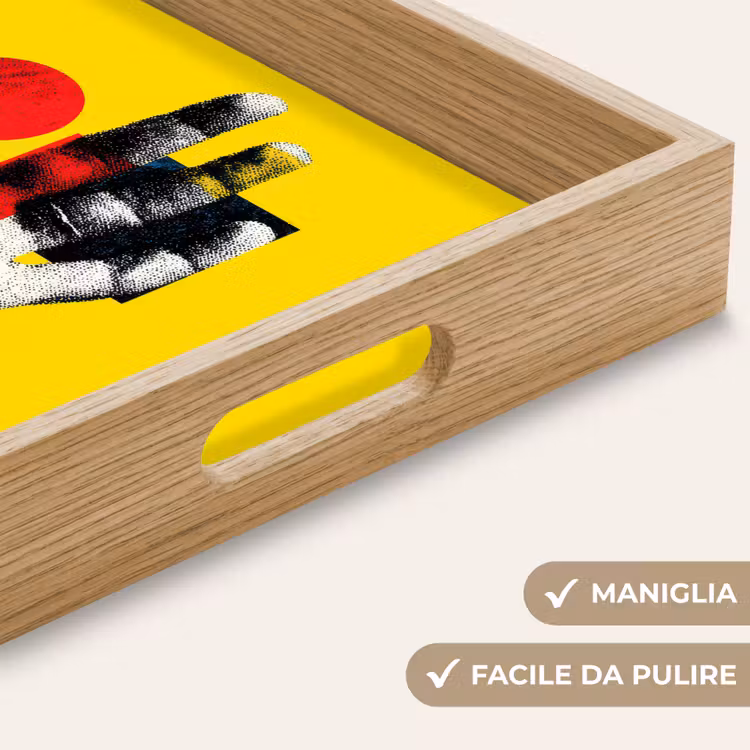 Vassoio - Mano - Cerchio rosso - Giallo — 8