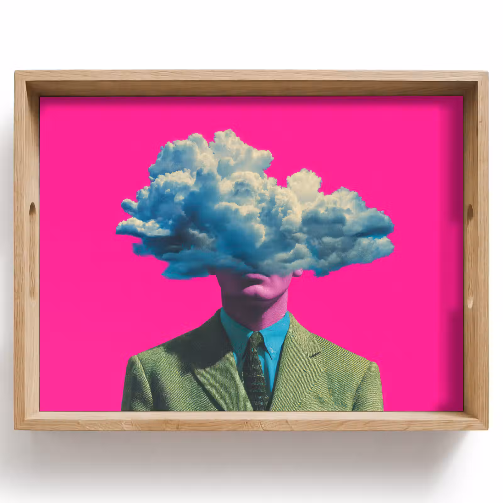Vassoio - Uomo - Vestito - Nuvola - Rosa — 1