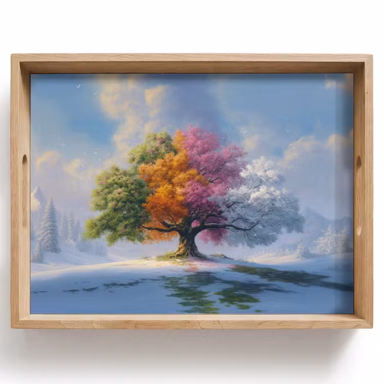 Vassoio - Albero - Stagioni - Inverno - Paesaggio — 1