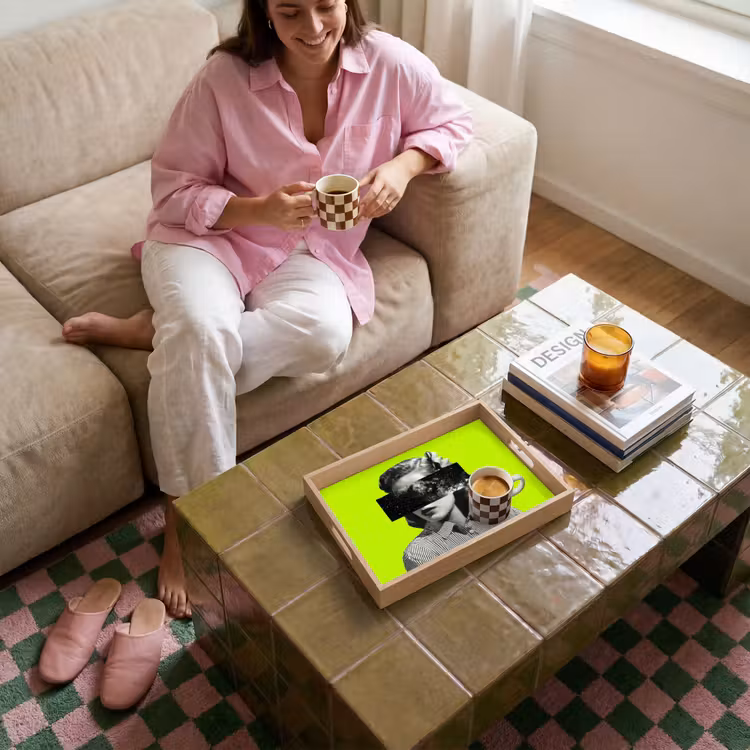 Vassoio - Donna - Cielo stellato - Verde — 4