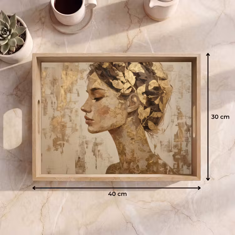 Vassoio - Donna - Oro - Astratto - Texture — 7